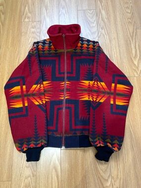 Pendleton High grade Western wear Aztec navajo red jacket size M